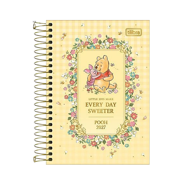 Agenda Espiral Capa dura 1/4 Pooh 2027 176fls Tilibra