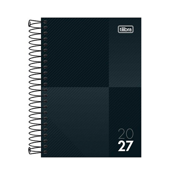 Agenda Espiral Capa dura 1/4 Zip 2027 176 Folhas Tilibra