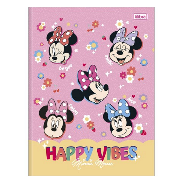 Caderno Brochurão Capa dura Minnie Mouse 80 folhas Tilibra