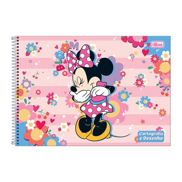 Caderno Cartografia e Desenho Minnie Mouse 80 folhas tilibra