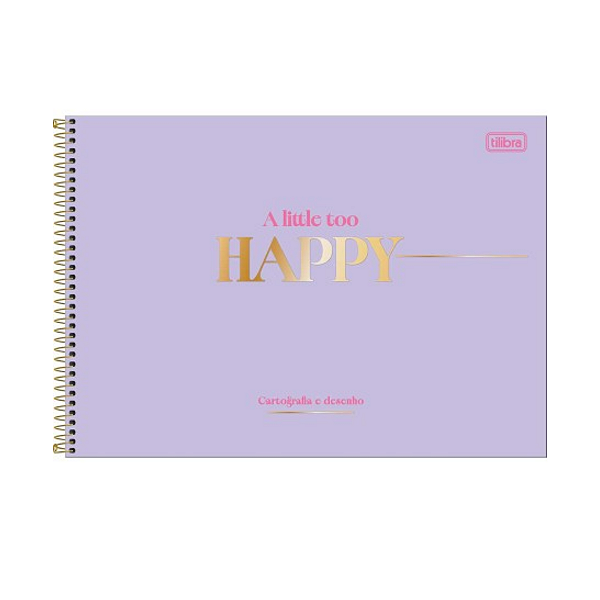 Caderno Espiral Cartografia/Desenho Happy 80fls Tilibra
