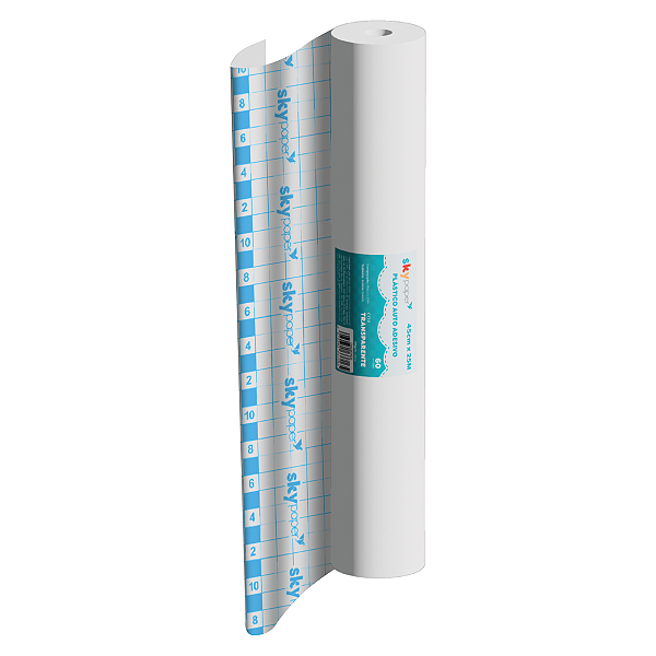 Rolo Papel Adesivo Transparente 45X25CM 60MT Skypaper