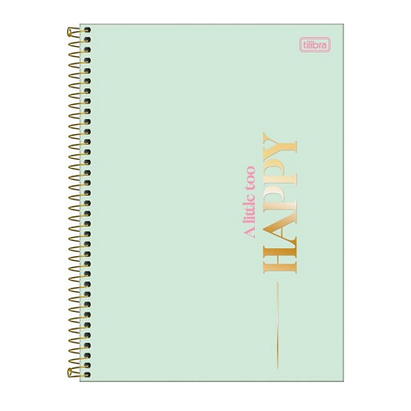 Caderno Espiral Universitário Capa dura Happy 20MAt/320fls TIlibra