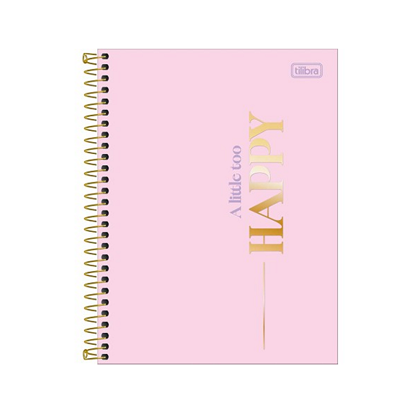 Caderno Colegial Espiral CD Happy 10Mat/160fls Tilibra
