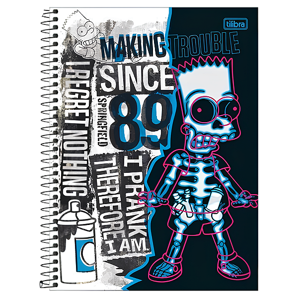 Caderno Espiral Universitário 01Mat/80fls Simpsons Tilibra