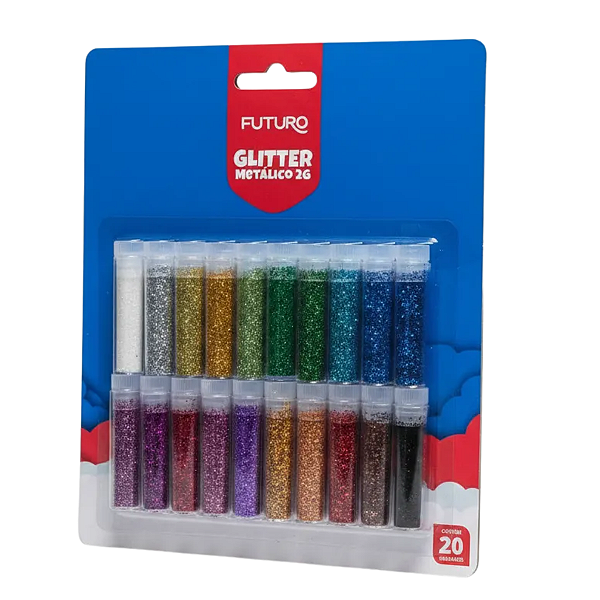 Glitter 2G Metálico Com 20 cores Futuro