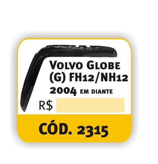 CALHA VOLVO GLOBETROTTER G 2004 EM L - FUMÊ