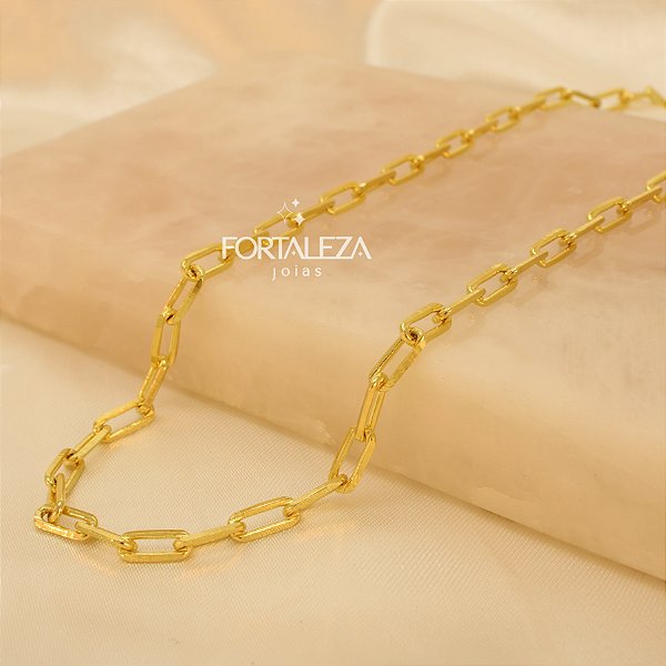 Corrente de Elo Cartier Banhado a Ouro 18k