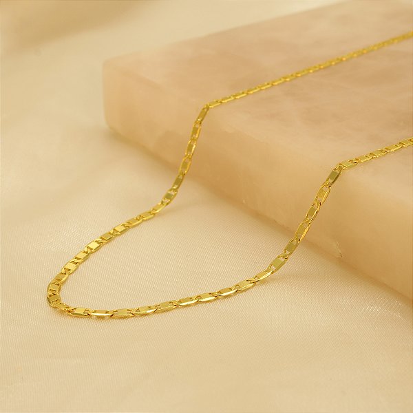 Corrente Piastrine Folheado a Ouro 18k