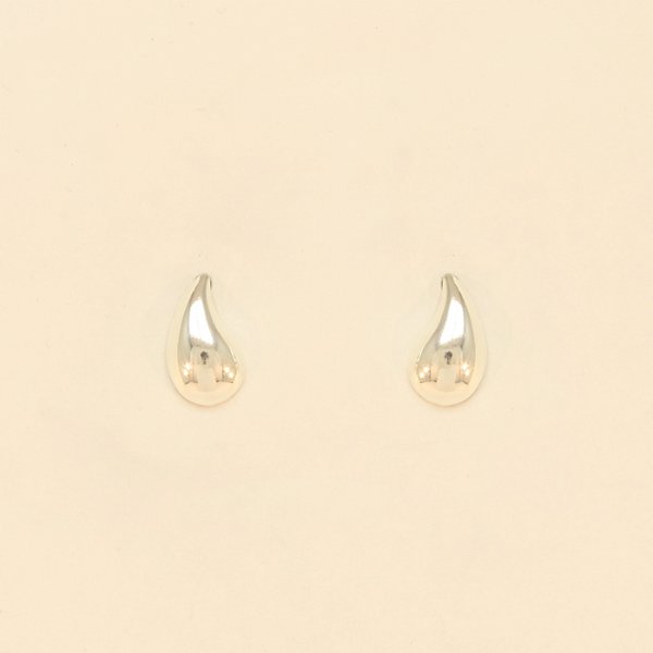 Brinco com Design de Gota Folheado a Prata