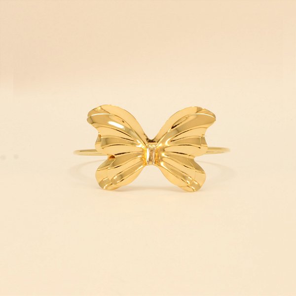 Bracelete Borboleta com Zircônia Cristal Folheado a Ouro 18k