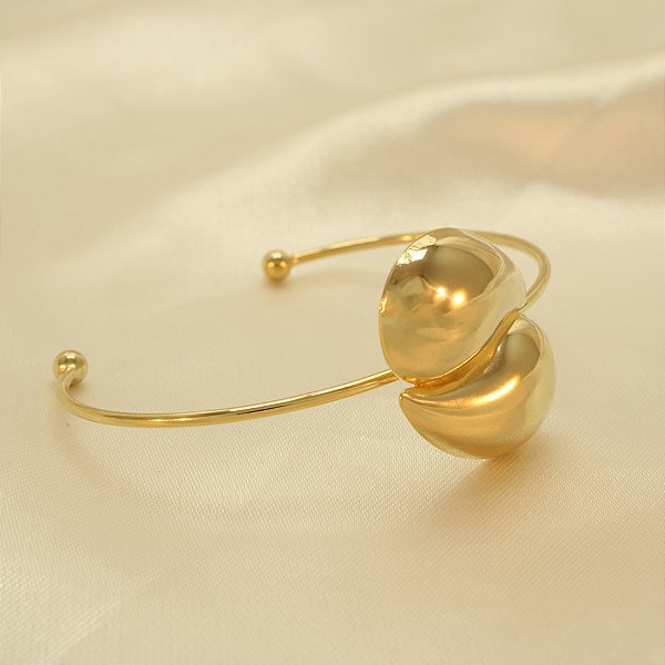 Bracelete com Design em Gotas Folheado a Ouro 18k