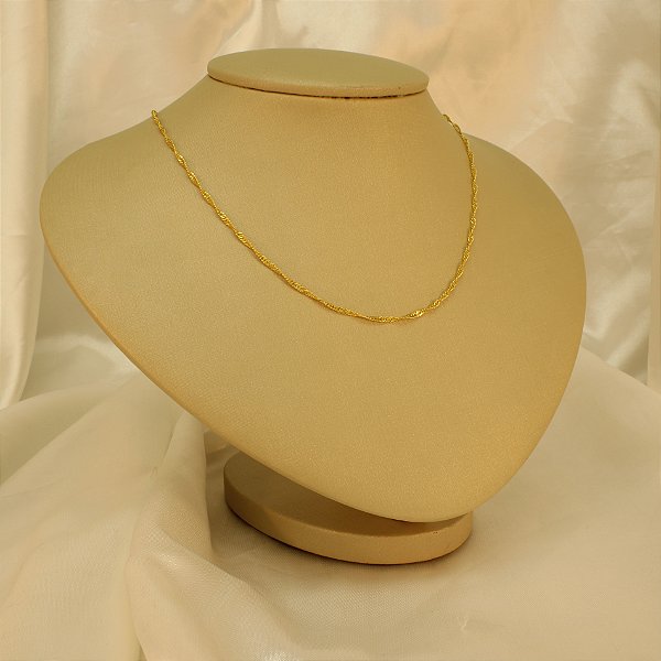 Corrente Singapura Folheado a Ouro 18k