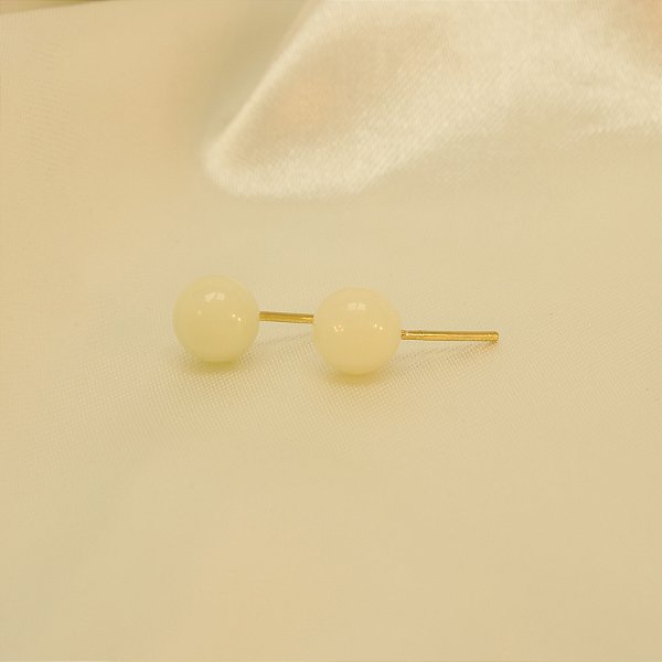 Brinco de Bolinha Folheado a Ouro 18k