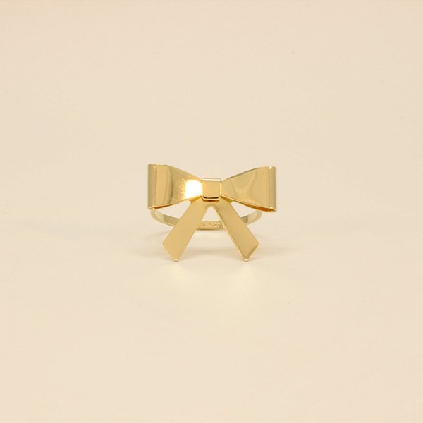 Anel de Laço Folheado a Ouro 18k