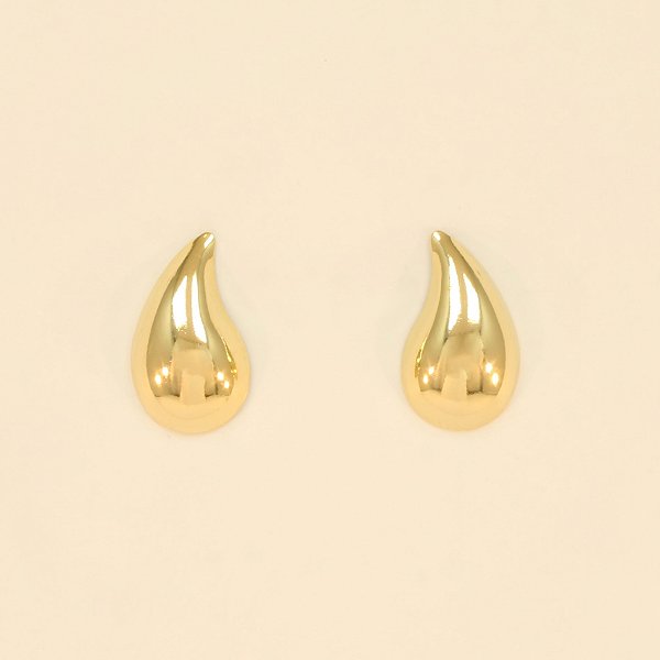 Brinco de Gota Folheado a Ouro 18k