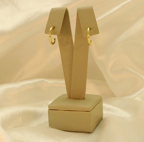 Brinco de Argola Aro Pequeno Banhado a Ouro 18k