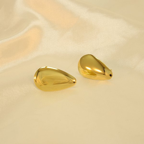 Brinco de Gota Folheado a Ouro 18k