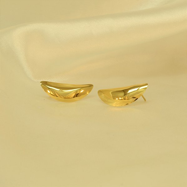 Brinco Polido Folheado a Ouro 18k