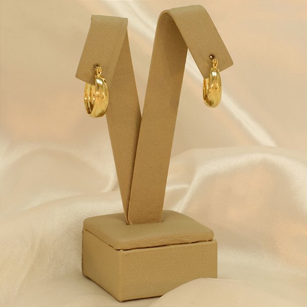 Brinco Argola Folheado a Ouro 18k