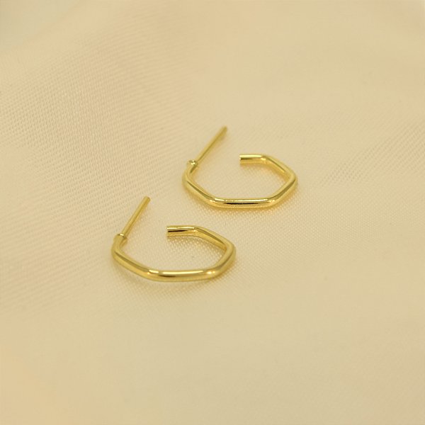 Brinco Argola Aro Pequeno Folheado a Ouro 18k