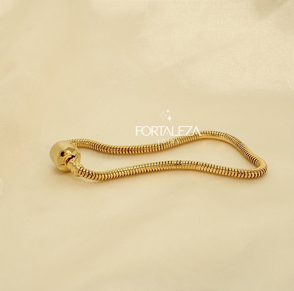 Pulseira Design Pandora Banhado a Ouro 18k