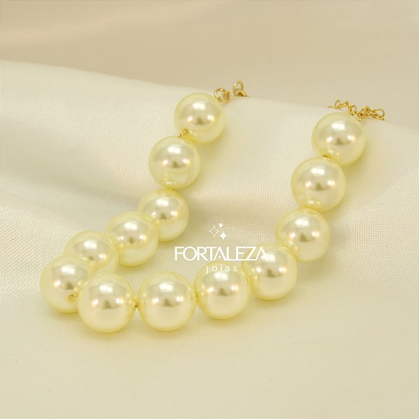 Pulseira de Pérolas Banhado a Ouro 18k