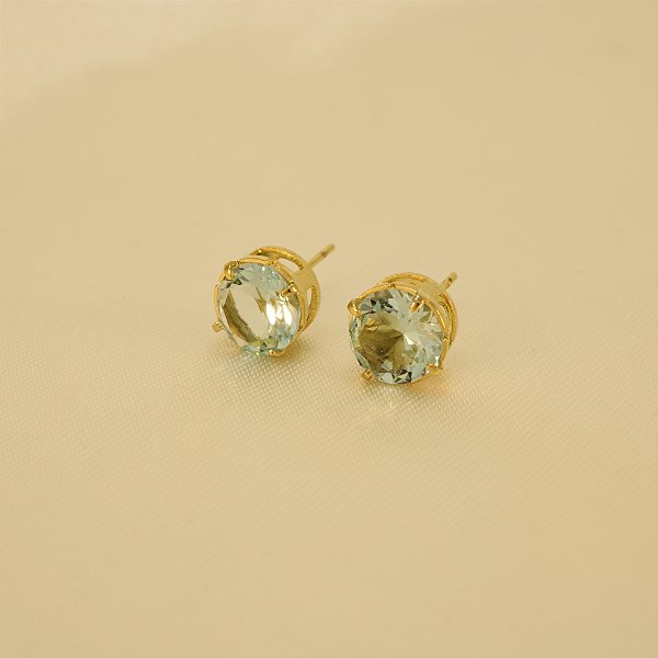 Brinco em Zircônia Banhado a Ouro 18k