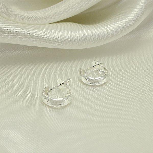 Brinco Argola Banhado a Prata 925