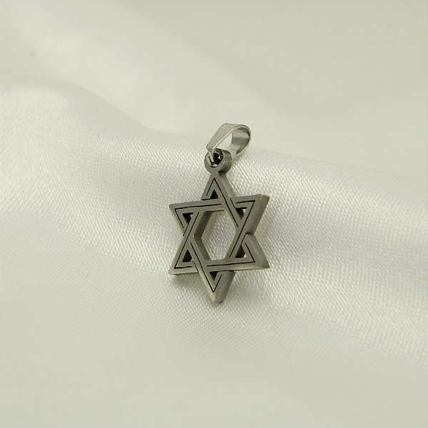 Pingente Estrela de Davi em Aço Inox