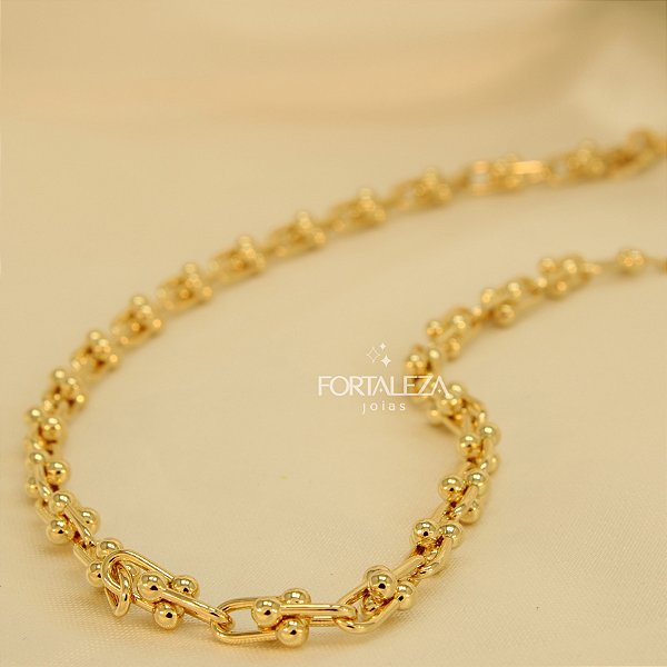 Gargantilha Inspiração Tiffany Banhado a Ouro 18k