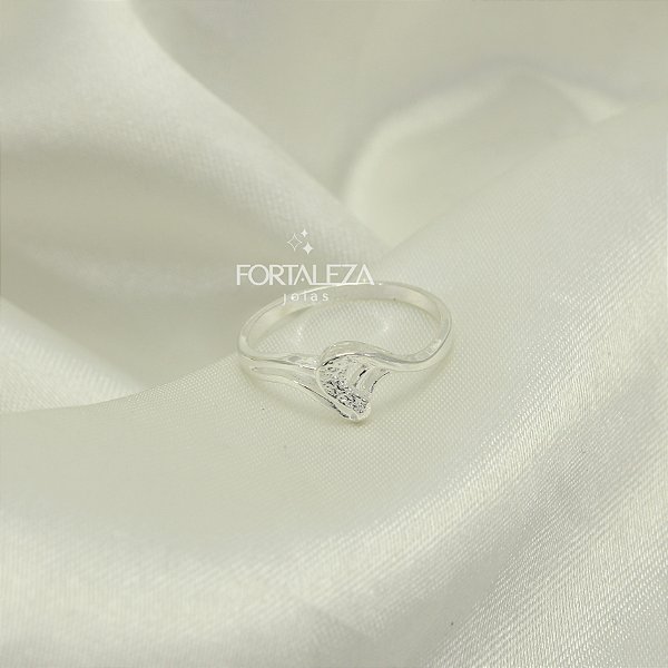 Anel com Design Orgânico Banhado a Prata