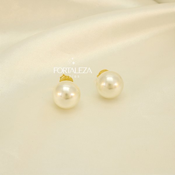 Brinco de Pérola Banhado a Ouro 18k
