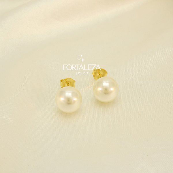 Brinco de Pérola Banhado a Ouro 18k