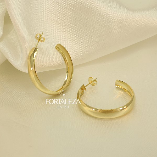 Brinco Argola Banhado a Ouro 18k