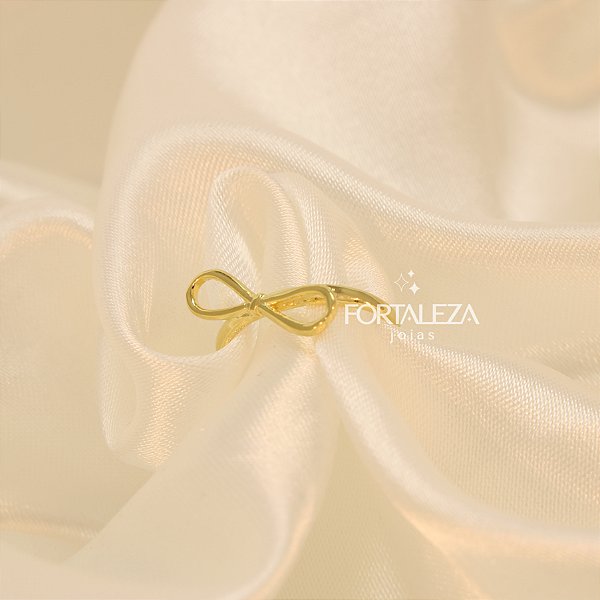 Anel Infinito Vazado Banhado a Ouro 18k