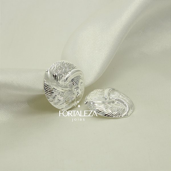 Brinco de Pressão Orgânico Banhado a Prata