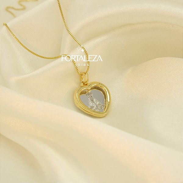 Gargantilha Nossa Senhora Aparecida Banhado a Ouro 18k
