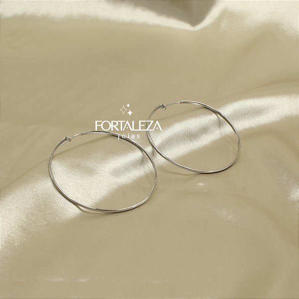 Brinco Argola de Aro Liso em Aço Inox