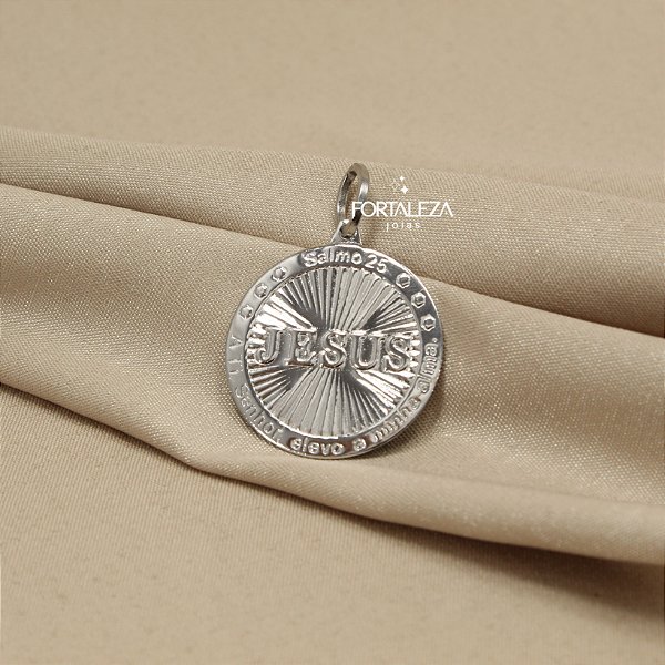 Pingente Escrito o Salmo 25:1 em Aço Inox