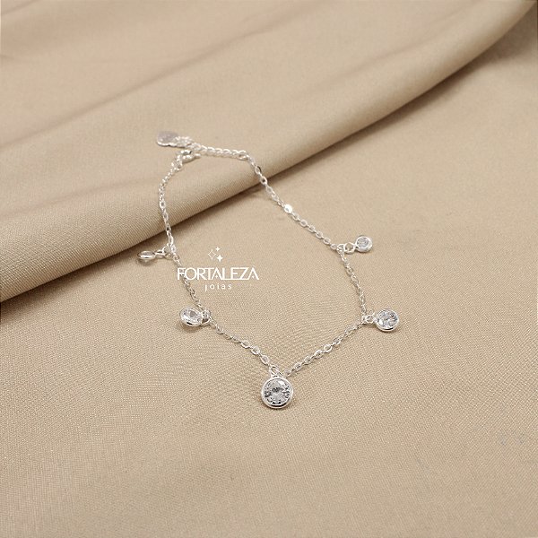 Pulseira com Zircônia Cristal em Prata 925