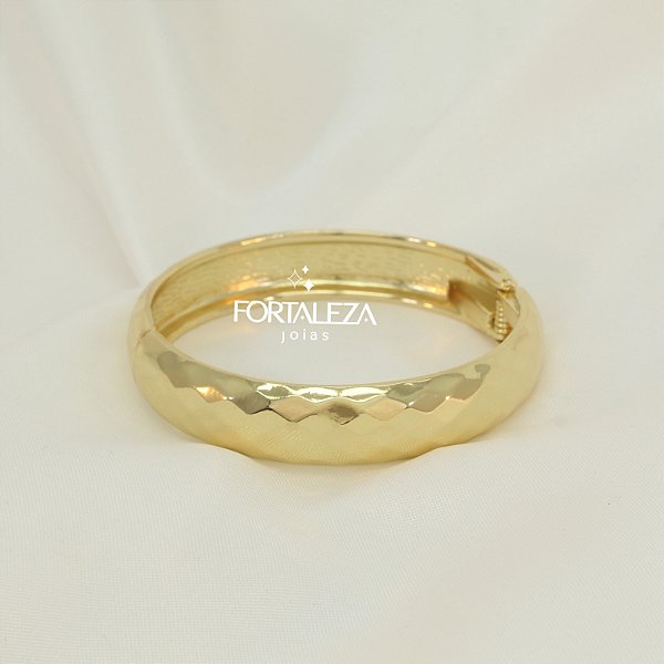 Bracelete Facetado Banhado a Ouro 18k