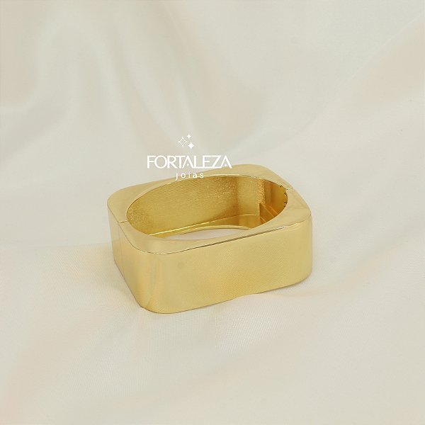 Bracelete Quadrado Banhado a Ouro 18k