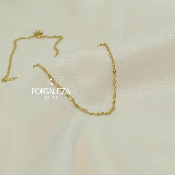 Corrente Singapura Banhado a Ouro 18k