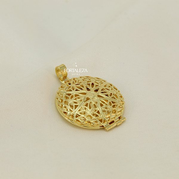 Pingente Relicário Difusor Banhado a Ouro18k