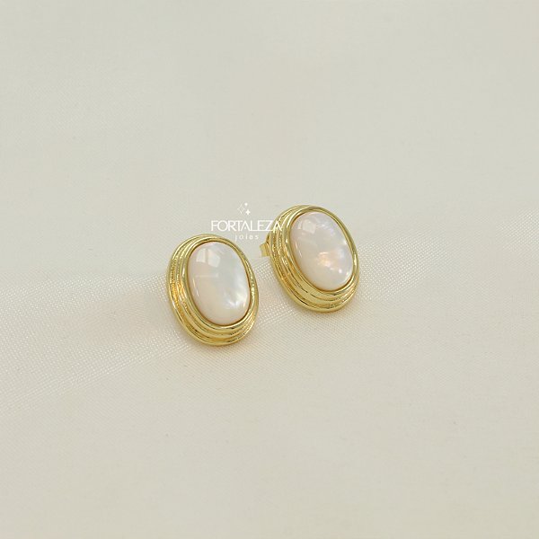 Brinco Perolado Banhado a Ouro 18k