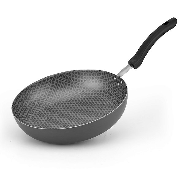 Panela Wok Antiaderente Cinza 30 cm Alegrete