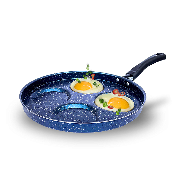 Frigideira Multiuso Gourmet 4 Divisórias Ovo Frito Hambúrguer