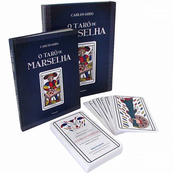 O Tarô de Marselha Livro Capa Dura + Baralho com 78 Cartas
