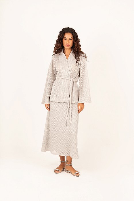 Kimono tela prata